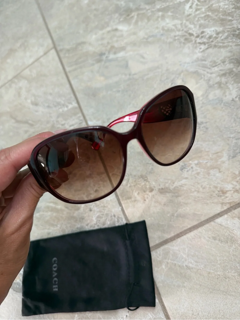 Coach Greer Burgundy Sunglasses S8019